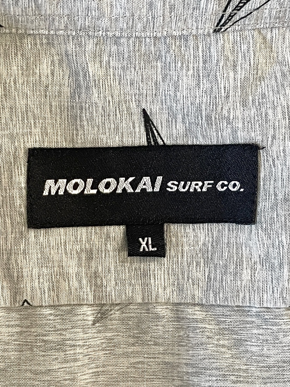 Molokai Surf Co. Gray Paper Airplane Print Button-Up Shirt Casual Beach - Picture 4 of 7